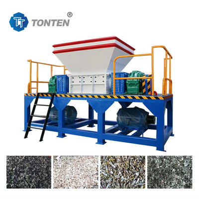 প্লাস্টিক Shredder যন্ত্রপাতি ধাতু কাঠ ডাবল শ্যাফ্ট Shredder মেশিন