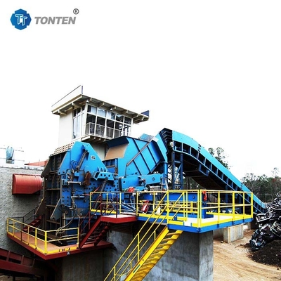 কাস্টম ইন্ডাস্ট্রিয়াল স্ক্র্যাপ মেটাল Shredder স্টীল ক্রাশিং মেশিন পুনর্ব্যবহার লাইন