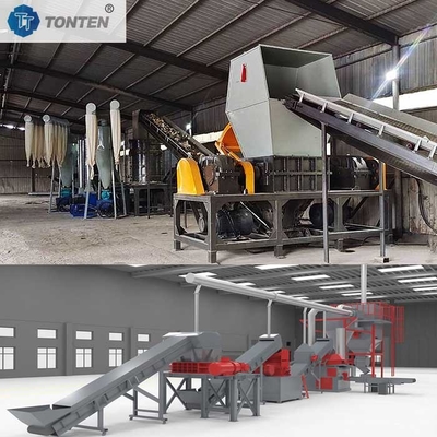 আবর্জনা ইলেকট্রনিক ফ্রিজ Shredder Crushing পুনর্ব্যবহার লাইন মেশিন কাস্টম