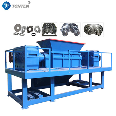 স্ক্র্যাপ আয়রন টায়ার মেটাল Shredder Crusher মেশিন ক্যান ডাবল শ্যাফ্ট Shredding
