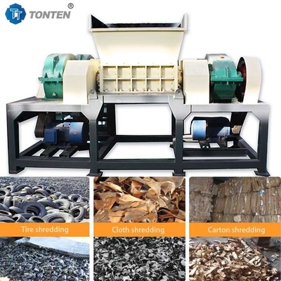 স্ক্র্যাপ আয়রন টায়ার মেটাল Shredder Crusher মেশিন ক্যান ডাবল শ্যাফ্ট Shredding