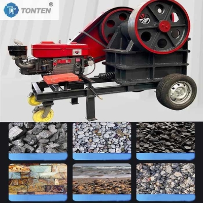 গ্রানাইট পাথর চোয়াল Crusher মেশিন ডিজেল চোয়াল Crusher PE 250x400