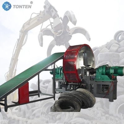 আবর্জনা কাঁচামাল ক্রাশার স্ক্র্যাপ টায়ার Shredder রিসাইক্লিং প্ল্যান্ট গ্রিলিং মেশিন