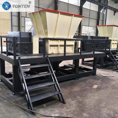 ভারী দায়িত্ব ডাবল শ্যাফ্ট Shredder স্বয়ংক্রিয় কাঠ ইস্পাত গ্রাইন্ডিং Shredder মেশিন